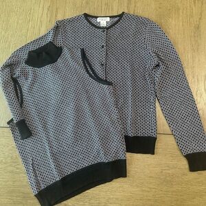 Due per Due Collection Sweater Set Size Medium Cardigan and Shell